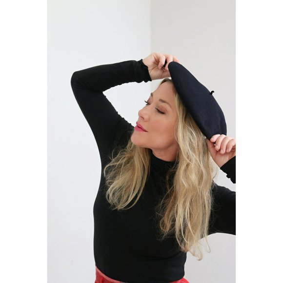 1960\'s French L\'Aiglon Navy Wool Beret // Women\'s Size Extra Small to Small main image 5